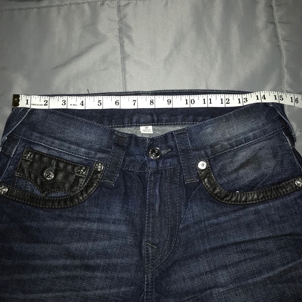 True Religion Skinny Leather Grey Jeans - Picture 3 of 8